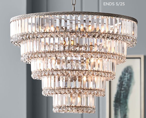 Magnificence Satin Nickel 24 1/2" Wide Crystal Chandelier