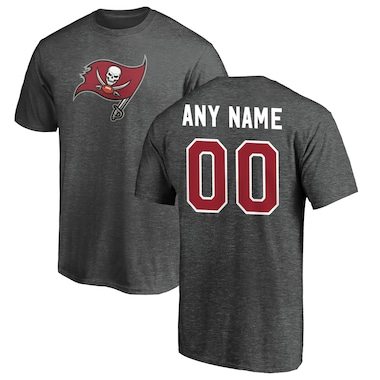 Tampa Bay Buccaneers Fanatics Branded Winning Streak Personalized Any Name & Number T-Shirt – Heathered Charcoal