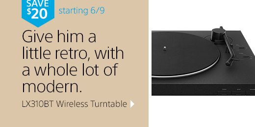 LX310BT Wireless Turntable | Give him a little retro, with a whole lot of modern.