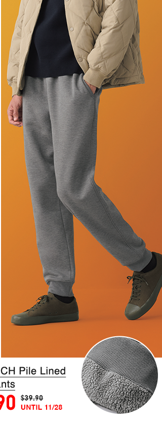 PDP8 - MEN HEATTECH PILE LINED SWEATPANTS