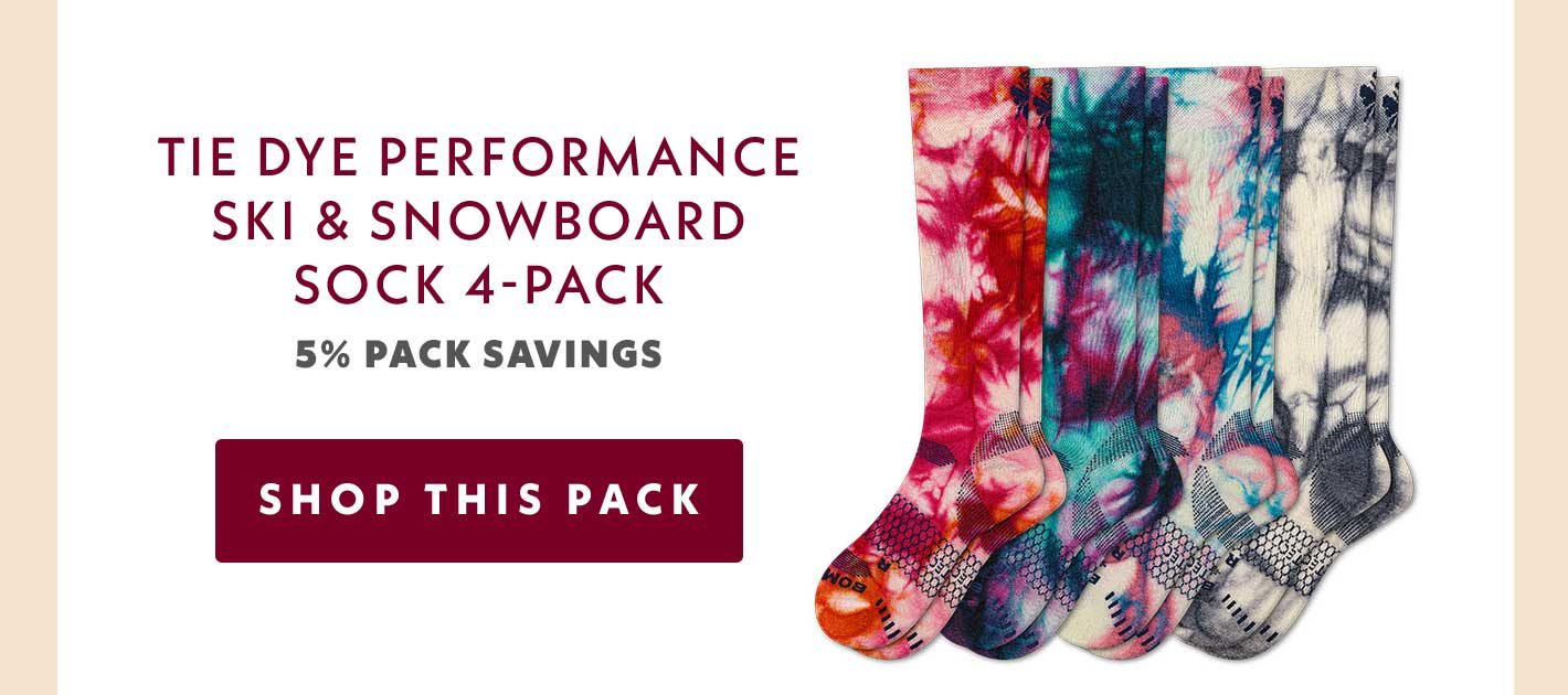 Tie Dye Performance Ski & Snowboard Sock 4 Pack