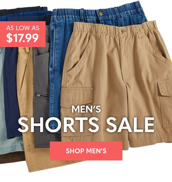 Men's Shorts Sale as low as $17.99
