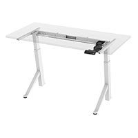 Workstream by Monoprice Single Motor Angled Sit-Stand Desk Frame with Built-In Casters