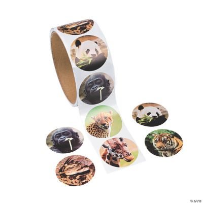Realistic Zoo Animal Sticker Roll