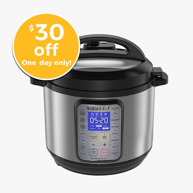 Instant Pot® Duo Plus 9-in-1 Programmable Electric Pressure Cooker - $30 off - One day only!