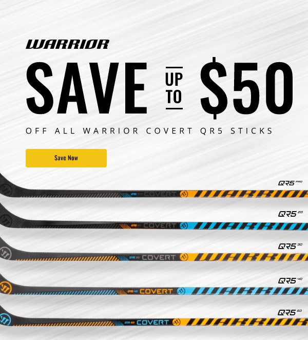 Warrior Covert QR5 Hockey Sticks: Now up to $50 off