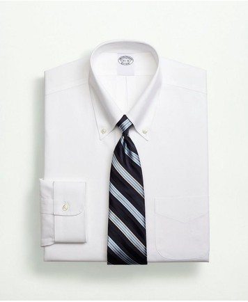 Stretch Supima® Cotton Non-Iron Pinpoint Oxford Button-Down Collar Dress Shirt