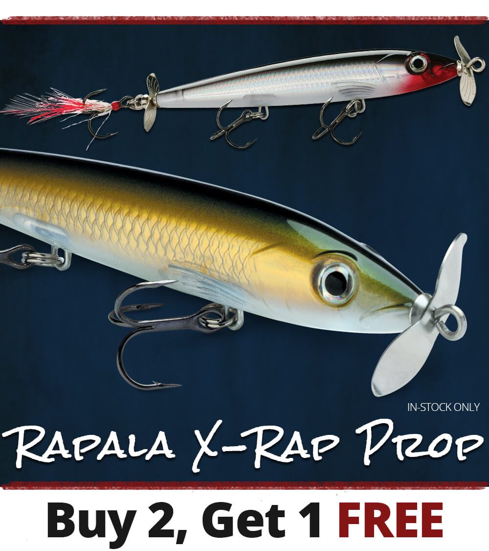 Rapala X-Rap Props are Buy 2, Get 1 FREE!