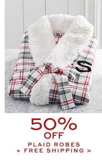 50% OFF PLAID ROBES + FREE SIHIPPING