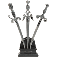 Letter Opener Set of 3 with Display Stand