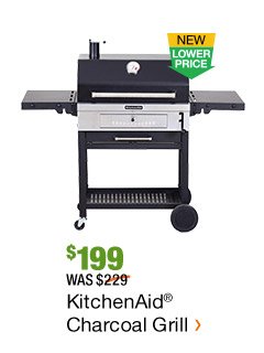 NLP $199 WAS $229 KITCHENAID CHARCOAL GRILL