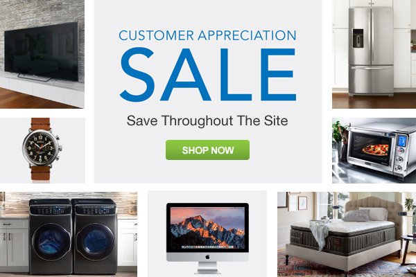 Customer Appreciation Sale - Save throughout the site