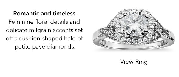 Romantic and timeless. View Ring