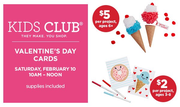 Kids Club: Valentine's Day Cards