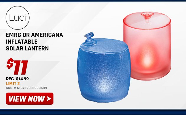  Luci EMRG or Americana Inflatable Solar Lantern