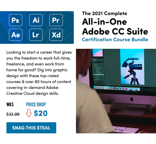 All-in-One Adobe CC Suite Bundle | Snag This Steal
