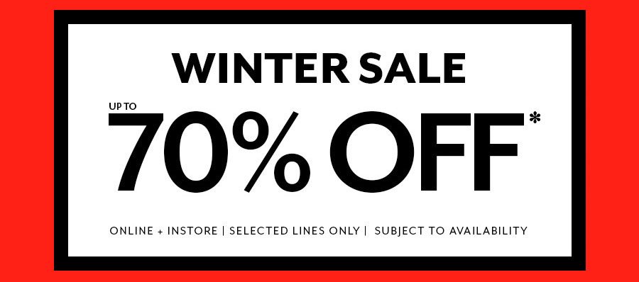 70% Off Winter Sale