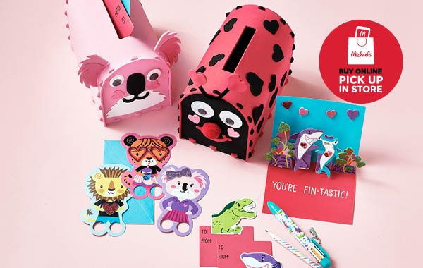 Kids' Valentine's Day Favors, Card Exchange Packs & Craft Kits