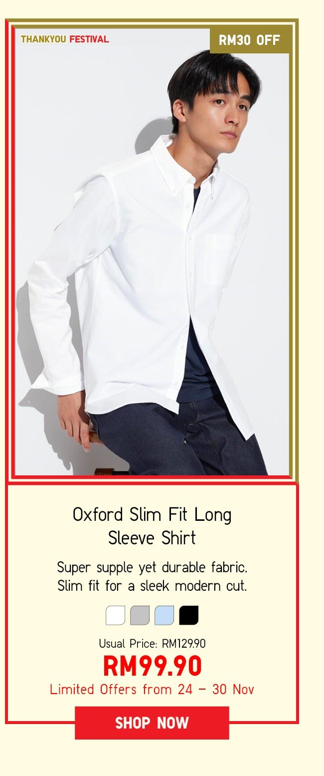 Oxford Slim Fit Long Sleeve Shirt