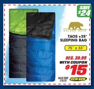 Golden Bear Taos +35° Sleeping Bag