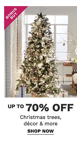 Bonus Buy - Up to 70% off Christmas trees, decor & more. Shop Now.