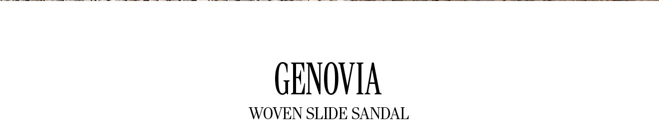 GENOVIA WOVEN SLIDE SANDAL