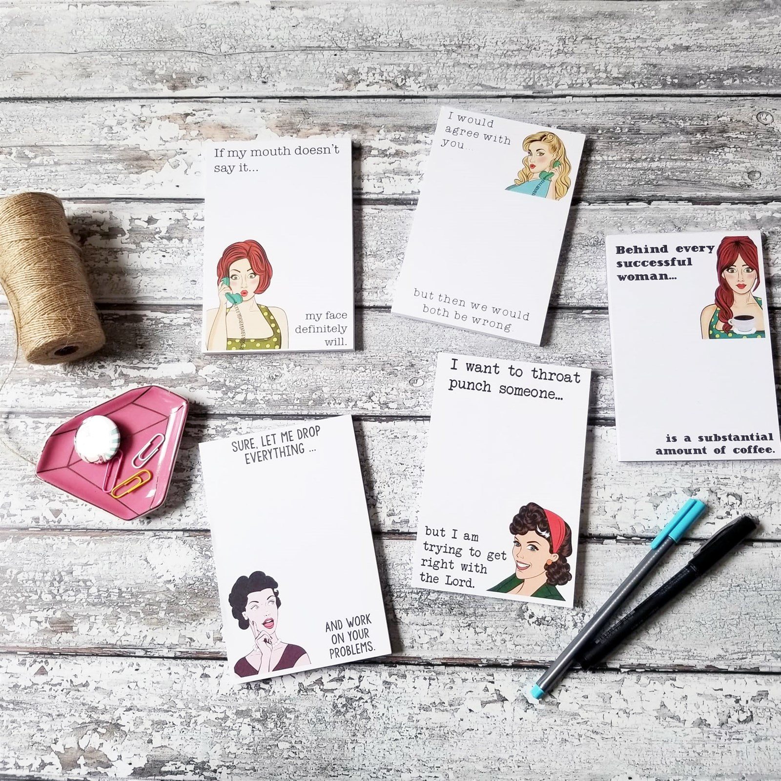 Funny, Witty & Sassy Women Notepads