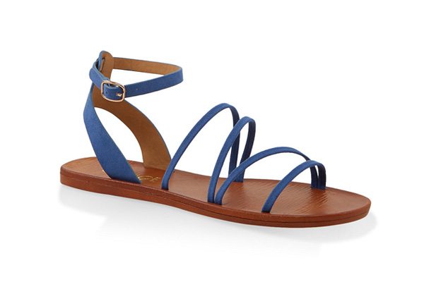 Strappy Faux Leather Sandals