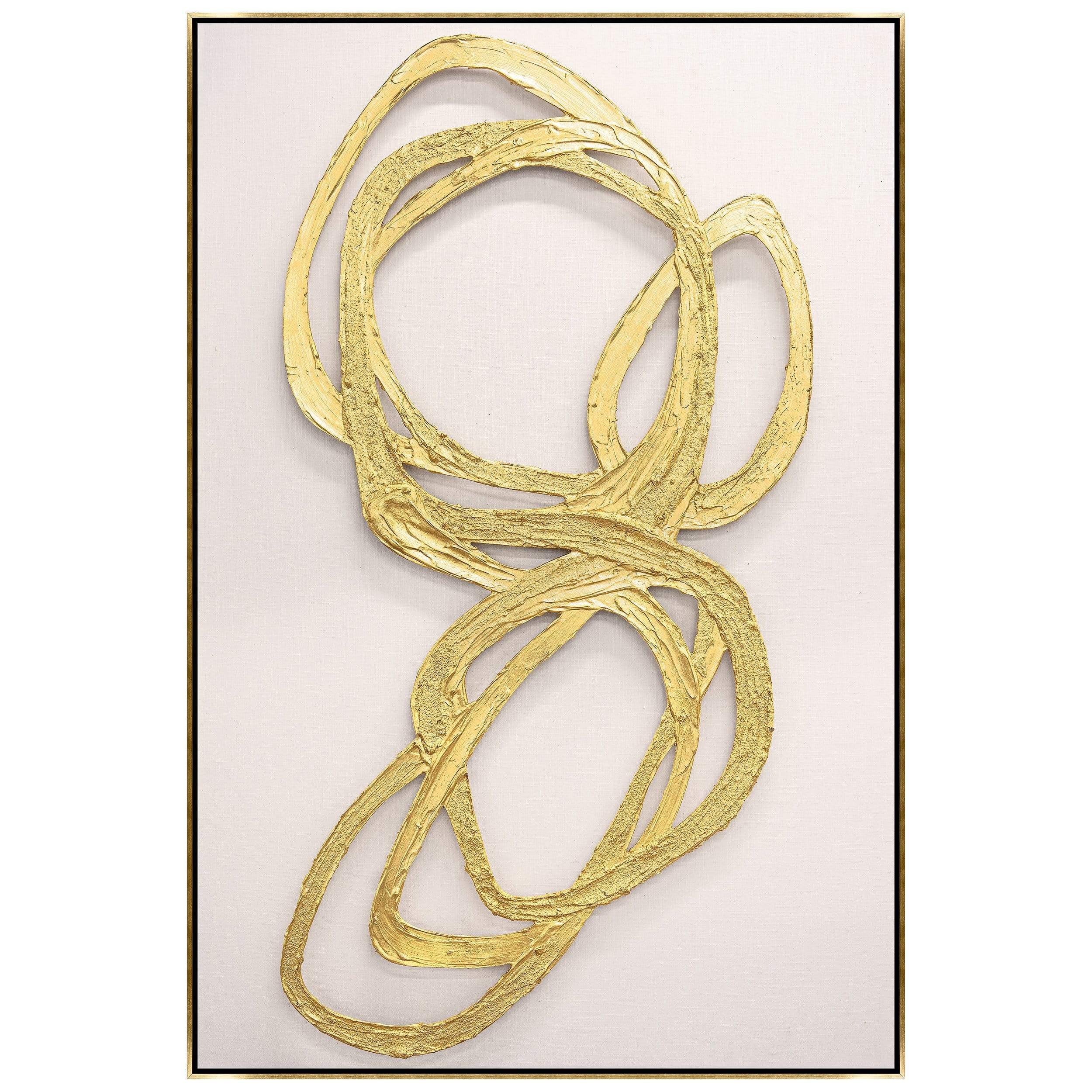 Image of Gold Strings Poly Gold Float Framed