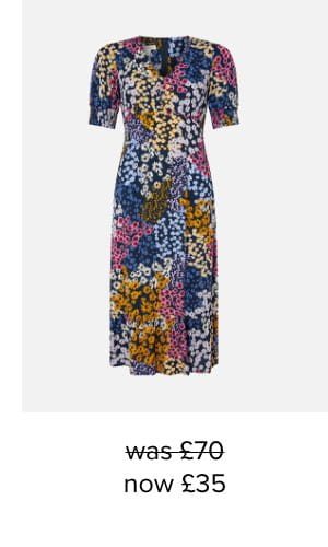 BELLE FLORAL MIDI DRESS WITH LENZING™ ECOVERO™