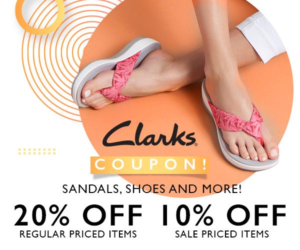 20 percent off clarks shoes