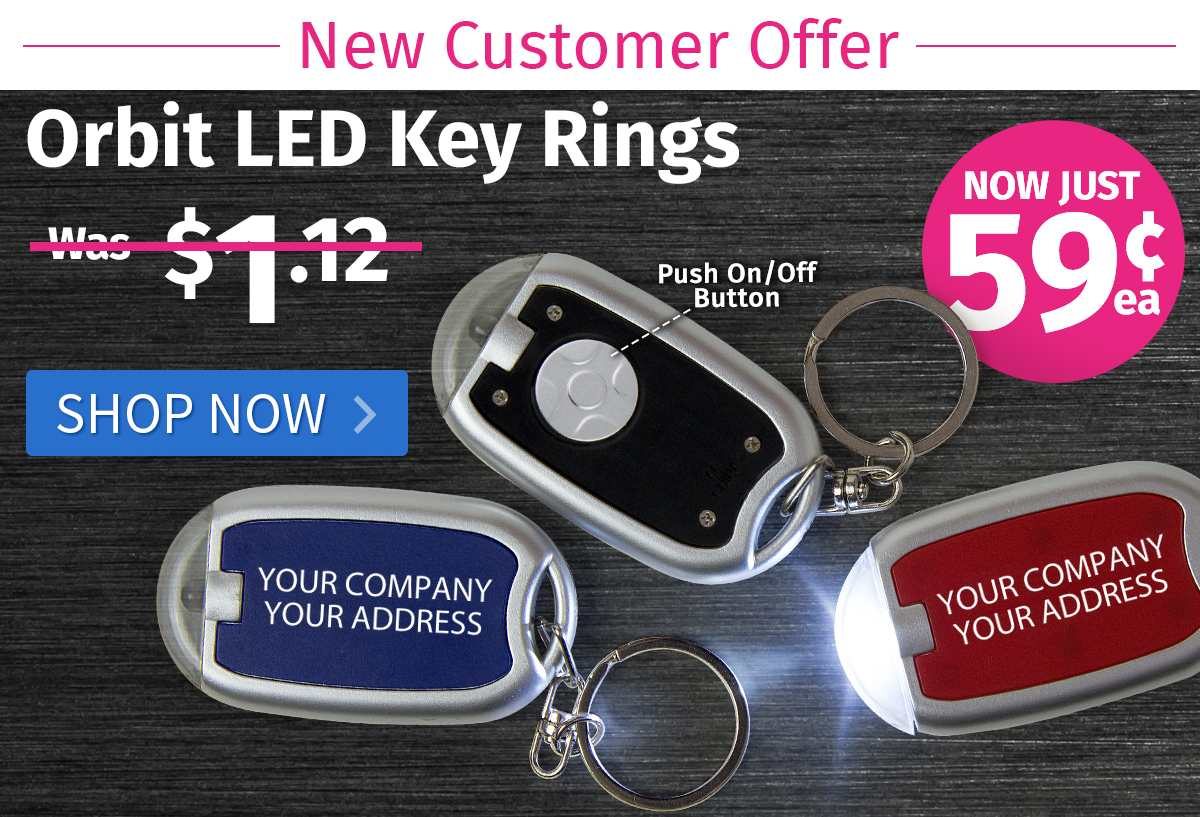 Orbit LED Key Rings for only 59¢ each!