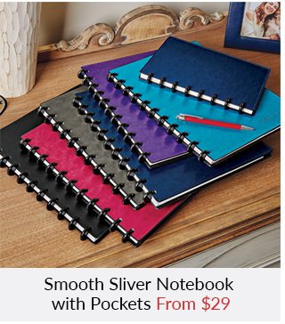Shop Smooth Sliver Notebook with Pockets