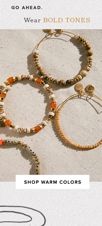 Shop warm colors for spring by Alex and Ani.