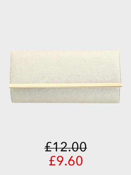 White Sparkly Clutch
