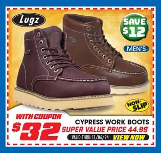 Lugz Cypress Men's Work Boots