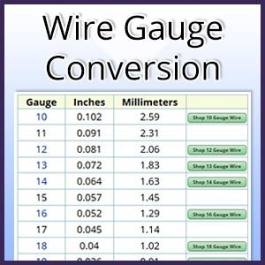 Wire Gauge To Inches Conversion Chart