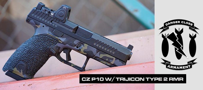 DANGER CLOSE ARMAMENT MULTICAM CZ P10 W/ TRIJICON TYPE 2 RMR 3.25 MOA ADJ LED