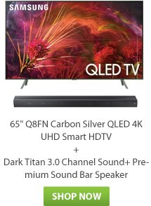 Q8FN QLED TV + 3.0 Channel Sound Bar