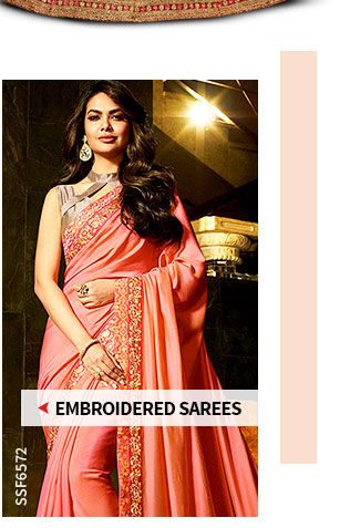 Wedding Embroidered Sarees Up to 50% Off. Shop!