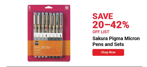 Sakura Pigma Micron Pens and Sets