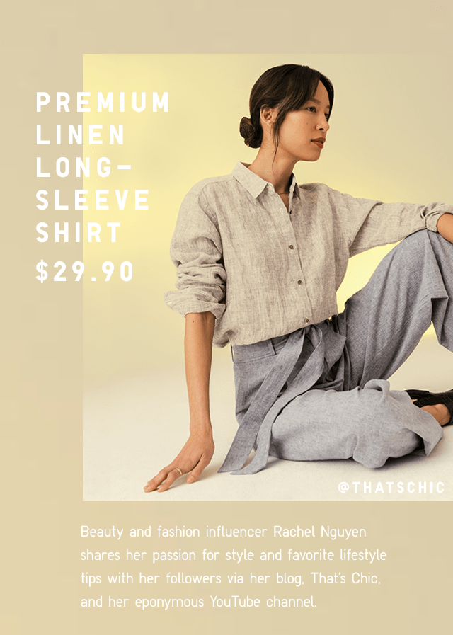 PREMIUM LINEN LONG-SLEEVE SHIRT $29.90