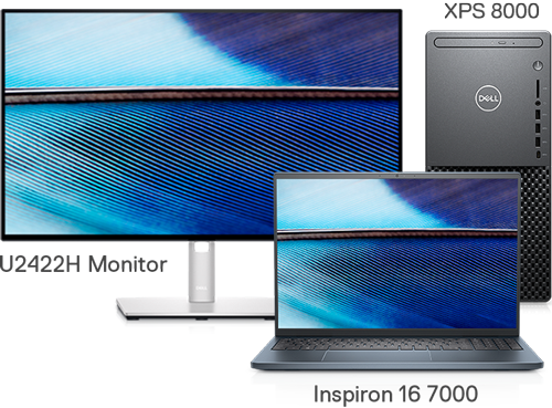 U2422H Monitor, XPS 8000, Inspiron 16 7000