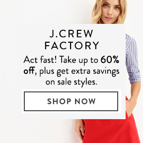 Take 50% off at J.Crew Factory