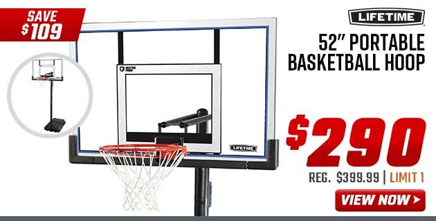 Lifetime 52” Portable Basketball Hoop