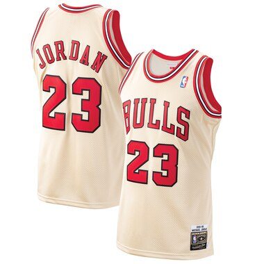 Michael Jordan Chicago Bulls Mitchell & Ness 1995/96 Hardwood Classics Premium Gold Jersey - Gold