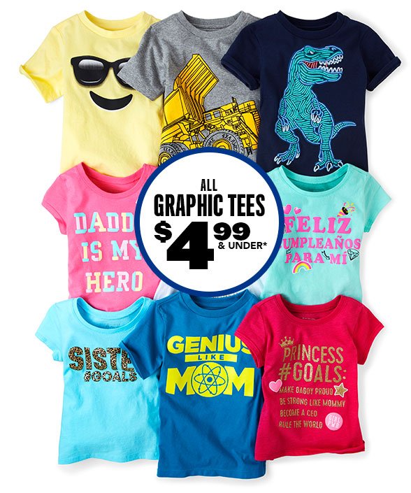 All Graphic Tees $4.99 & Under