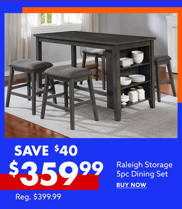 $399.99 Raleigh Storage 5pc Dining Set