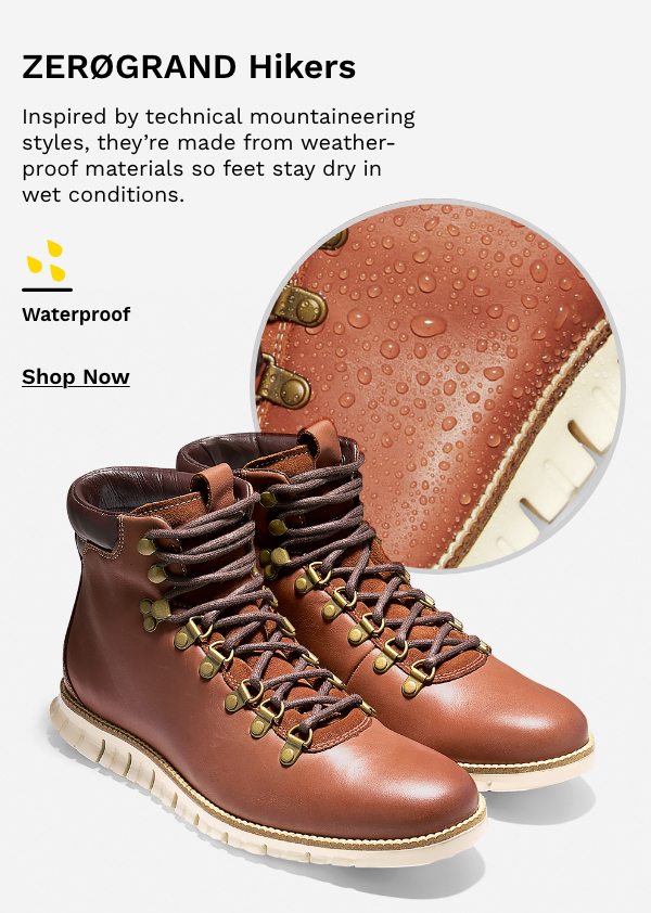 Shop Zerogrand Hiker Boots in Tan