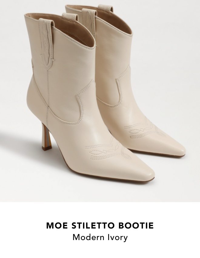 Moe Stiletto Bootie (Modern Ivory)